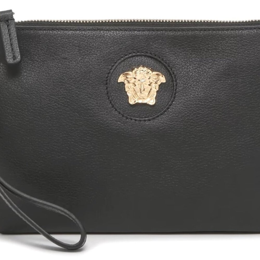Versage Leather Zip Pouch